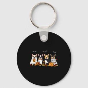 Halloween Corgi Ghost Soky Corgi Lovers Dog Mama P Key Ring