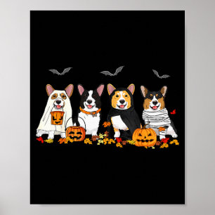 Halloween Corgi Ghost Soky Corgi Lovers Dog Mama P Poster