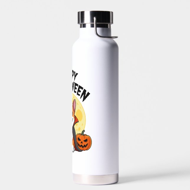 Halloween Corgiween, Spooky Corgi Dog Water Bottle (Left)