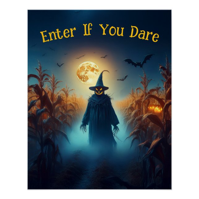 Halloween Corn Field & Scare Crow Poster (Front)
