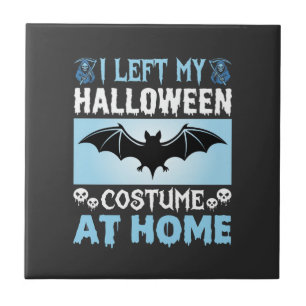 Halloween Costume At Home Funny Bat Design Tile