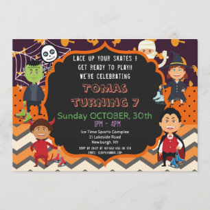 HALLOWEEN COSTUME BIRTHDAY PARTY INVITATION KIDS