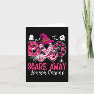Halloween Costume Boo Scare Away Breast Cancer Card