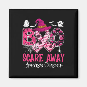 Halloween Costume Boo Scare Away Breast Cancer Magnet