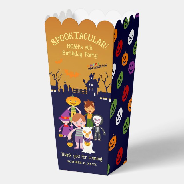 Halloween Costume Boy Birthday Party  Favour Box (Front)