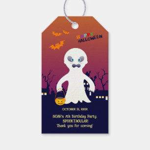 Halloween Costume Boy Birthday Party Gift Tags