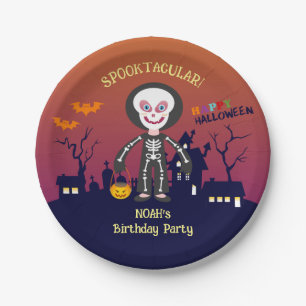 Halloween Costume Boy Birthday Party  Paper Plate