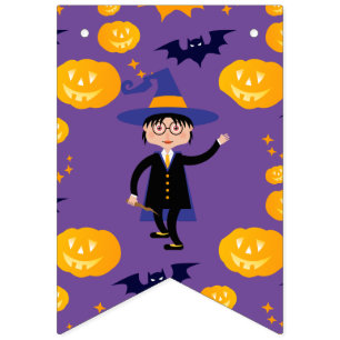 Halloween Costume Boy Wizard Birthday Party Bunting