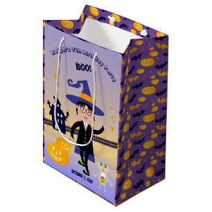 Halloween Costume Boy Wizard Birthday Party Medium Gift Bag