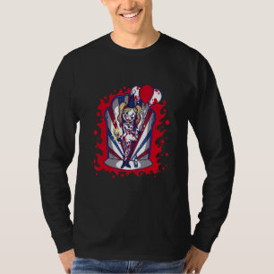 Halloween Costume Carnival Bloody Scary Clown Figu T-Shirt