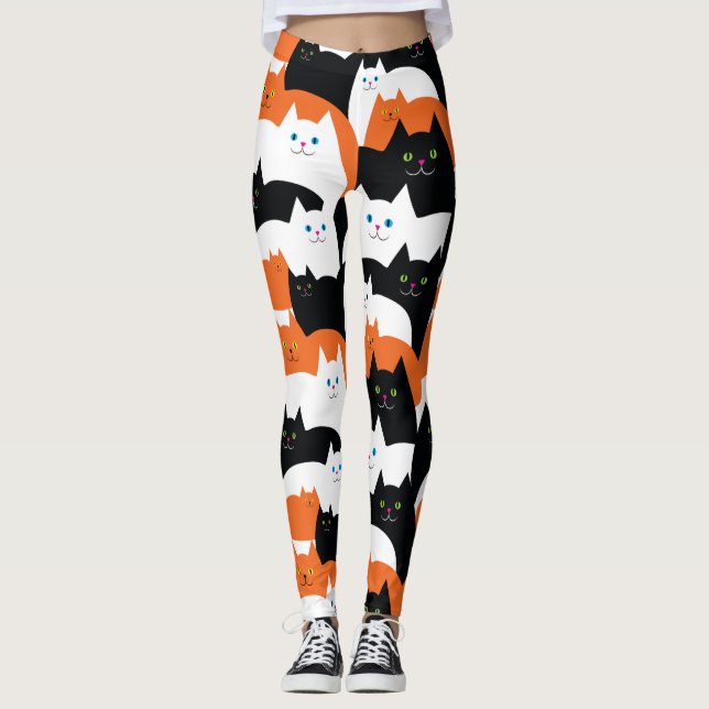 Halloween Costume Cats Trick or Treat Leggings (Front)