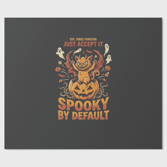 Halloween Costume Chaos Wrapping Paper (Flat)