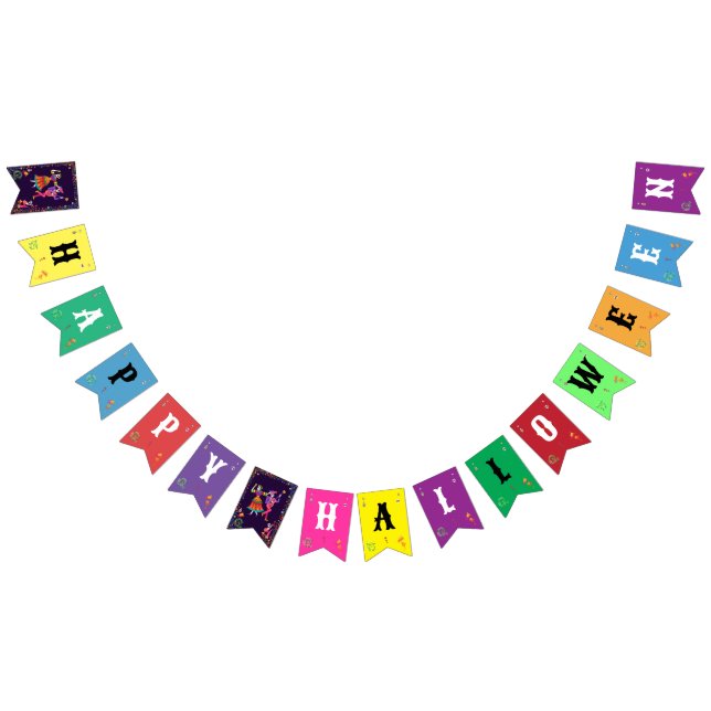 Halloween Costume Colourful Party De los Muertos Bunting (All)