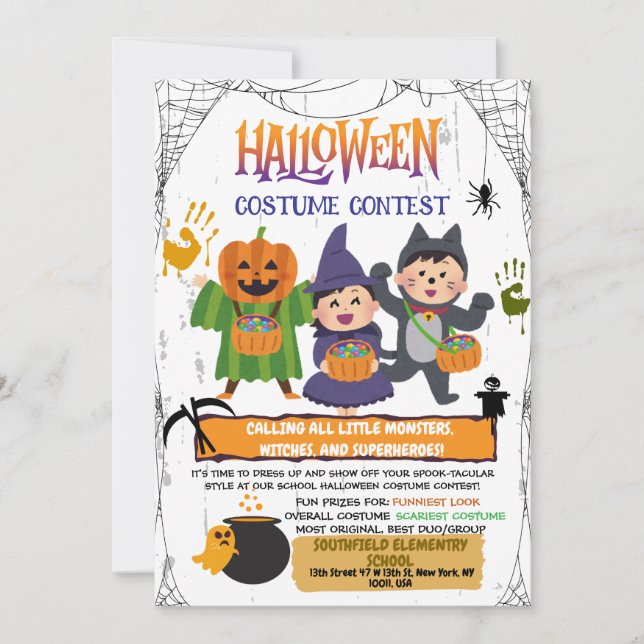 Halloween Costume Contest Invitation (Front)