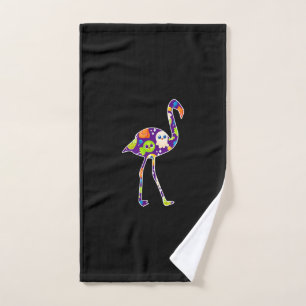 Halloween Costume Flamingo Ghost Candy Gift Hand Towel