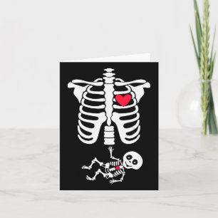 Halloween Costume For Pregnant Mom To Be Skeleton  Card