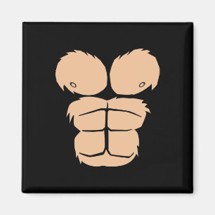 Halloween Costume Fun Monkey Gorilla Chest Suit Ha Magnet