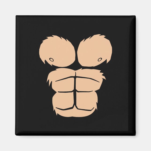 Halloween Costume Fun Monkey Gorilla Chest Suit Ha Magnet (Front)