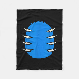 Halloween Costume Funny Blue Tiger Diy Group Match Fleece Blanket