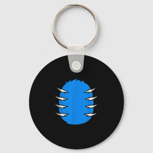 Halloween Costume Funny Blue Tiger Diy Group Match Key Ring