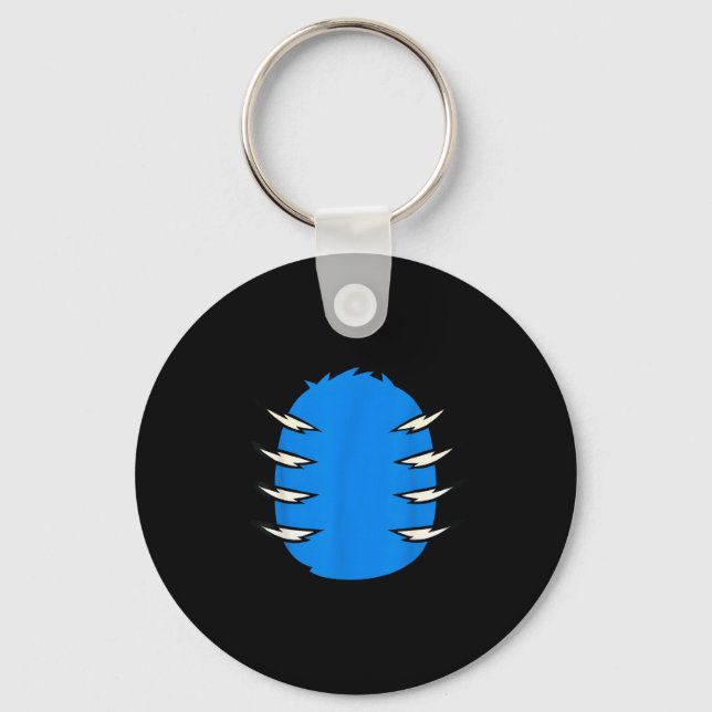 Halloween Costume Funny Blue Tiger Diy Group Match Key Ring (Front)