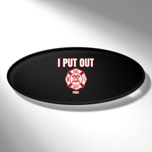Halloween Costume Funny Firefighter I Put Out Fire Name Tag