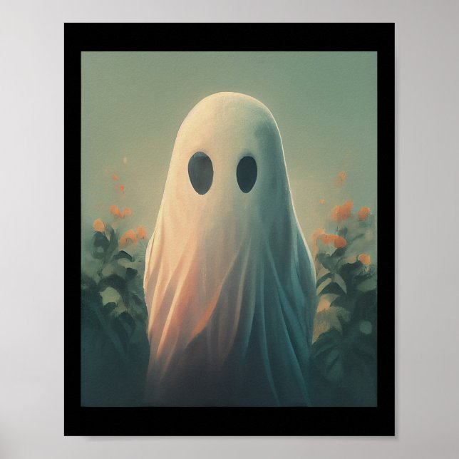 Halloween Costume Ghost In The Forest Gothic  Poster (Front)