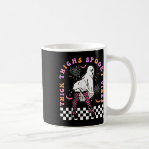 Halloween Costume Ghost Thick Thighs Spooky Vibes Coffee Mug