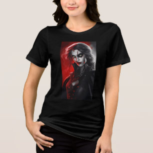 Halloween costume Gothic Vampire comic art girls Tri-Blend Shirt