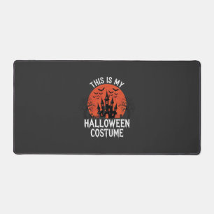 Halloween Costume Haunted Castle Vector Design Desk Mat