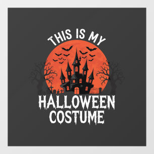 Halloween Costume Haunted Castle Vector Design Window Cling