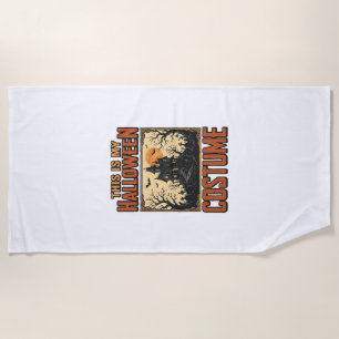 Halloween Costume Haunted House Vintage Shirt Desi Beach Towel
