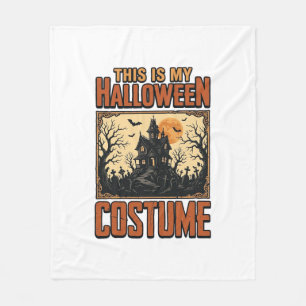 Halloween Costume Haunted House Vintage Shirt Desi Fleece Blanket