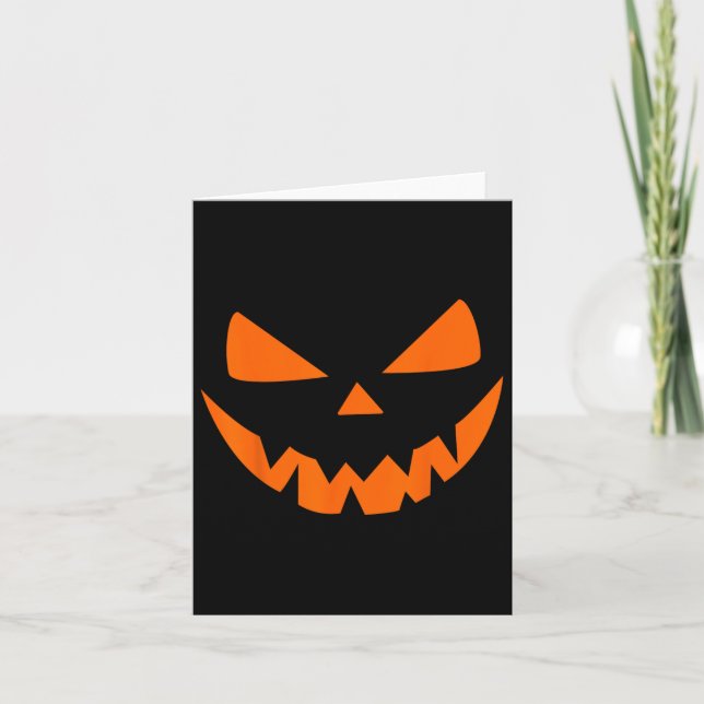 Halloween Costume Jack O' Lantern Pumpkin Face Wom Card (Front)