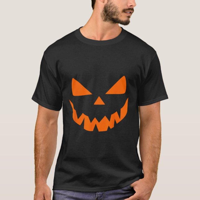 Halloween Costume Jack O' Lantern Pumpkin Face Wom T-Shirt (Front)