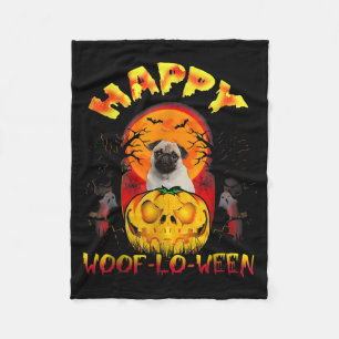 Halloween Costume Men Women Pug Funny Dog Fun Fleece Blanket
