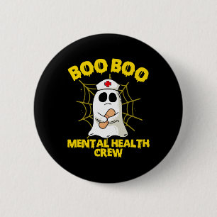 Halloween Costume Mental Health Nurse Boo Boo Crew 6 Cm Round Badge
