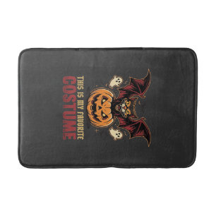 Halloween Costume Monster Pumpkin Gothic Vector De Bath Mat