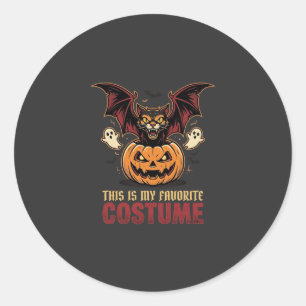 Halloween Costume Monster Pumpkin Gothic Vector De Classic Round Sticker