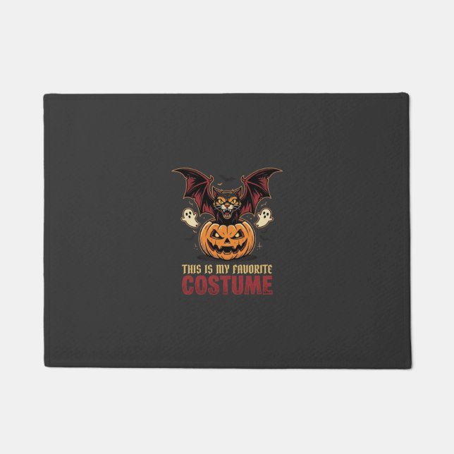 Halloween Costume Monster Pumpkin Gothic Vector De Doormat (Front)