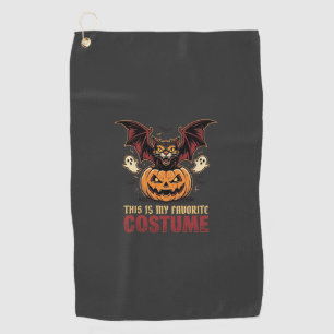 Halloween Costume Monster Pumpkin Gothic Vector De Golf Towel