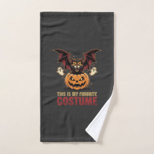 Halloween Costume Monster Pumpkin Gothic Vector De Hand Towel
