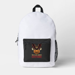 Halloween Costume Monster Pumpkin Gothic Vector De Printed Backpack