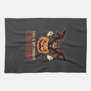 Halloween Costume Monster Pumpkin Gothic Vector De Tea Towel