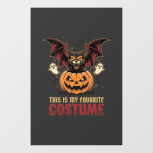 Halloween Costume Monster Pumpkin Gothic Vector De Window Cling
