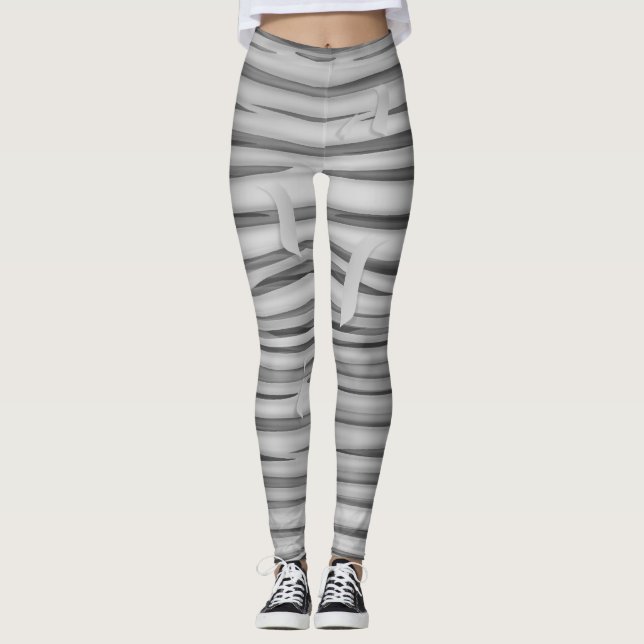 Halloween Costume Mummy Bandages Leggings (Front)