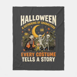 Halloween Costume Night Adventure Fleece Blanket
