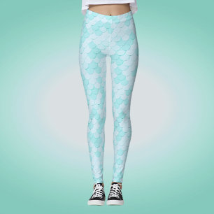 Halloween Costume Novelty Mermaid Scales Pattern Leggings