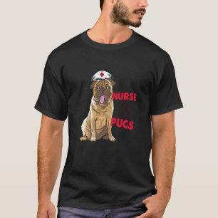 Halloween Costume Nurse Dog Pug Motif Carnival T-Shirt