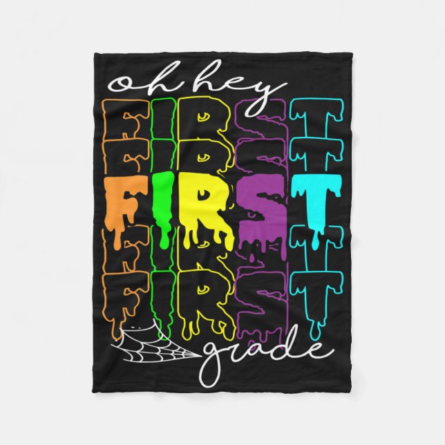 Halloween Costume Oh Hey First Grade Teachers Stud Fleece Blanket (Front)